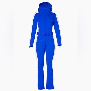 Goldbergh Blue and White Coureur Stretch Down Ski Suit size 36 6 Small NWOT